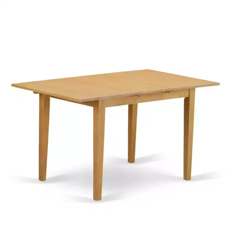 Ensemble de salle à manger rectangulaire 5 pièces, table et 4 chaises - similicuir Oasis, pieds en chêne – Sanzelize Design