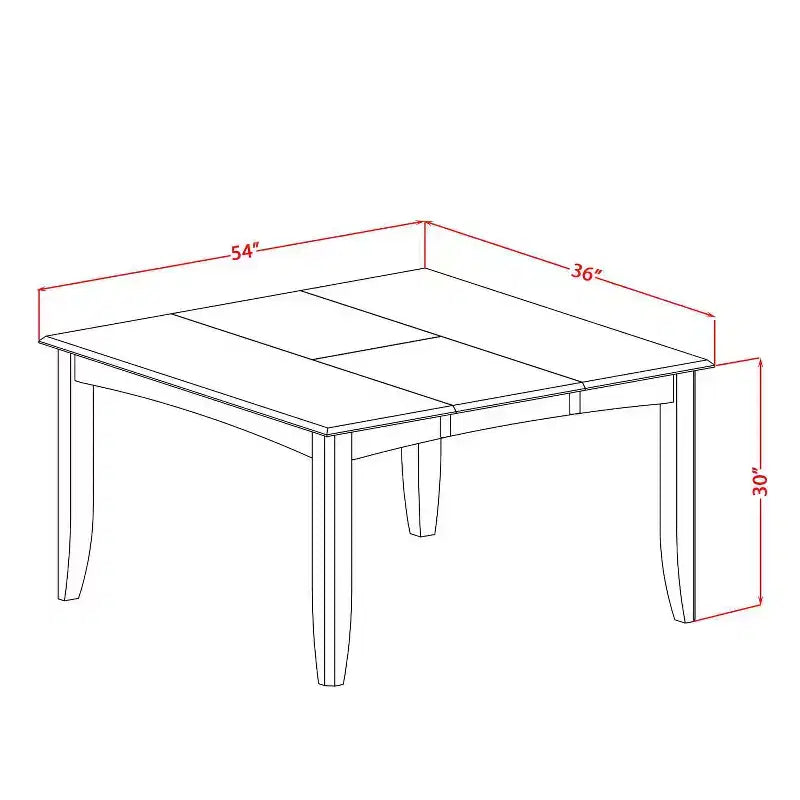 Table à manger 7 pièces plateau en bois massif finition noire et cerise avec 6 chaises – Sanzelize Design