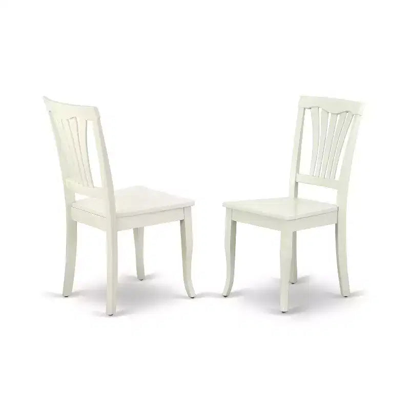Ensemble de salle à manger rond à abattants - Set 3 pièces table et chaises - Finition blanc lin – Sanzelize Design