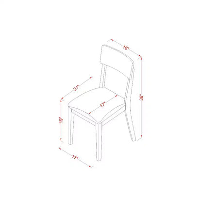 Ensemble de salle à manger du milieu du siècle - Table et chaises 3 pièces - Finition blanc lin - Table à manger ronde – Sanzelize Design