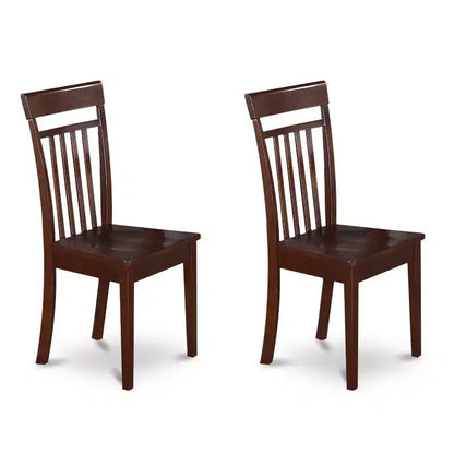 Table à manger rectangulaire 6 pièces en bois massif finition cappuccino avec 1 banc et 4 chaises – Sanzelize Design