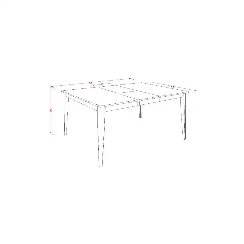 Ensemble de salle à manger 7 pièces - Table à rallonge papillon et 6 chaises en bois - Ensemble de cuisine – Sanzelize Design