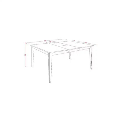 Ensemble de salle à manger 7 pièces - Table à rallonge papillon et 6 chaises en bois - Ensemble de cuisine – Sanzelize Design