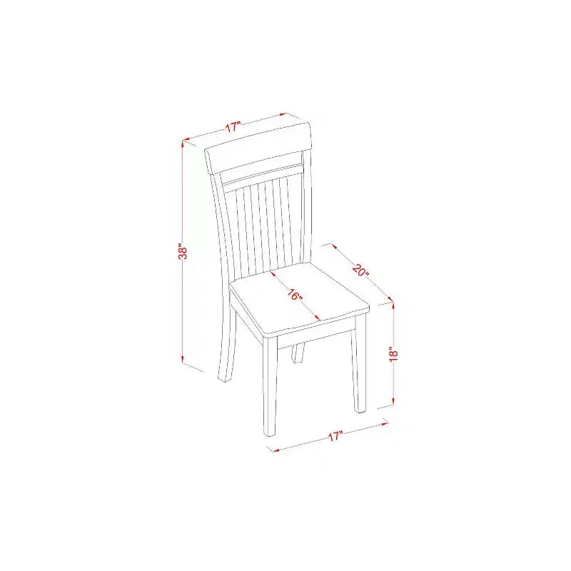 Ensemble de salle à manger 7 pièces - Table à rallonge papillon et 6 chaises en bois - Ensemble de cuisine – Sanzelize Design