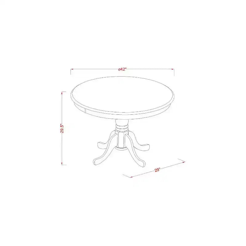 Ensemble de salle à manger 3 pièces Coastal Chic – Table ronde et 2 chaises – Table de cuisine blanc lin – Sanzelize Design