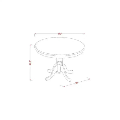 Ensemble de salle à manger 3 pièces Coastal Chic – Table ronde et 2 chaises – Table de cuisine blanc lin – Sanzelize Design