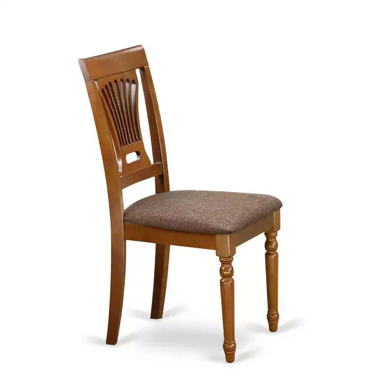 Ensemble de salle à manger 5 pièces - Table rectangulaire avec 4 chaises - Finition marron selle – Sanzelize Design