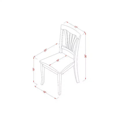 Table à manger ronde 5 pièces avec plateau en bois massif finition marron selle et 4 chaises – Sanzelize Design