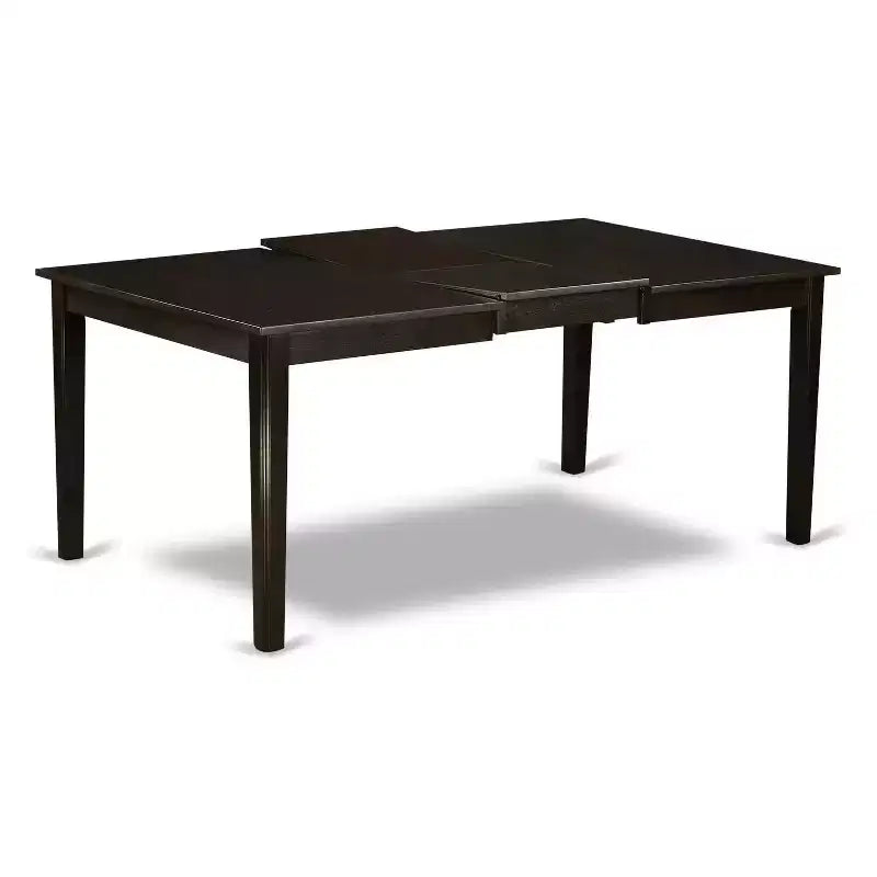 Table de salle à manger 7 pièces en bois massif finition Cappuccino avec 6 chaises – Sanzelize Design