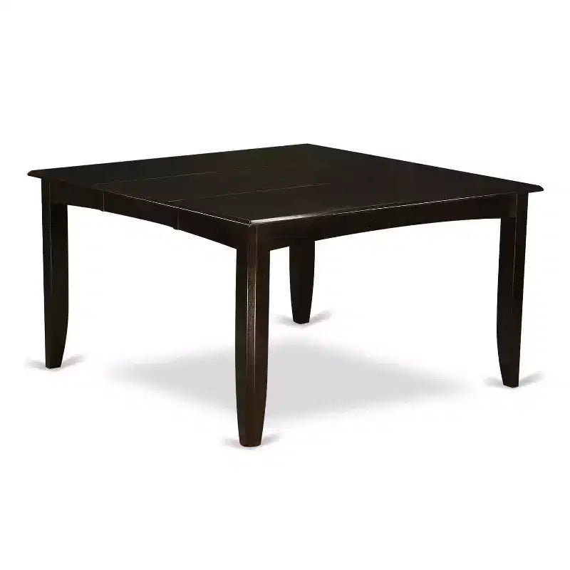 Ensemble de salle à manger 7 pièces avec table carrée et plateau en bois massif finition cappuccino et 6 chaises – Sanzelize Design