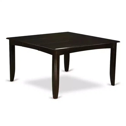 Ensemble de salle à manger 7 pièces avec table carrée et plateau en bois massif finition cappuccino et 6 chaises – Sanzelize Design