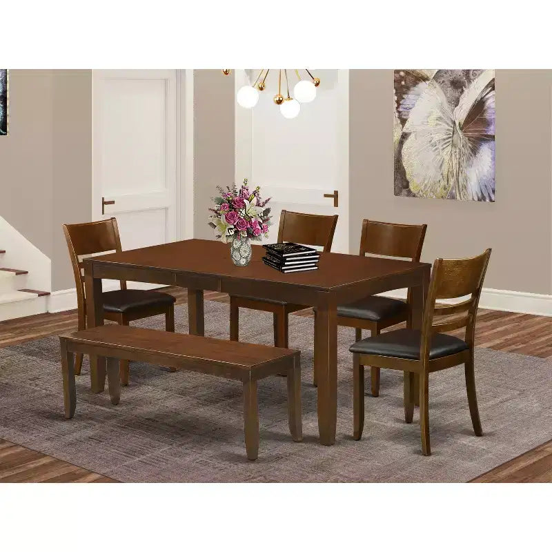 Ensemble de salle à manger rustique - Table avec rallonge et chaises - Ensemble de cuisine de style ferme – Sanzelize Design