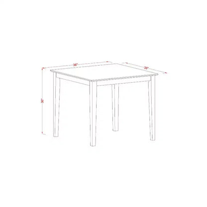 Ensemble table et tabourets de bar 3 pièces – Table à manger carrée et tabourets modernes – Sanzelize Design