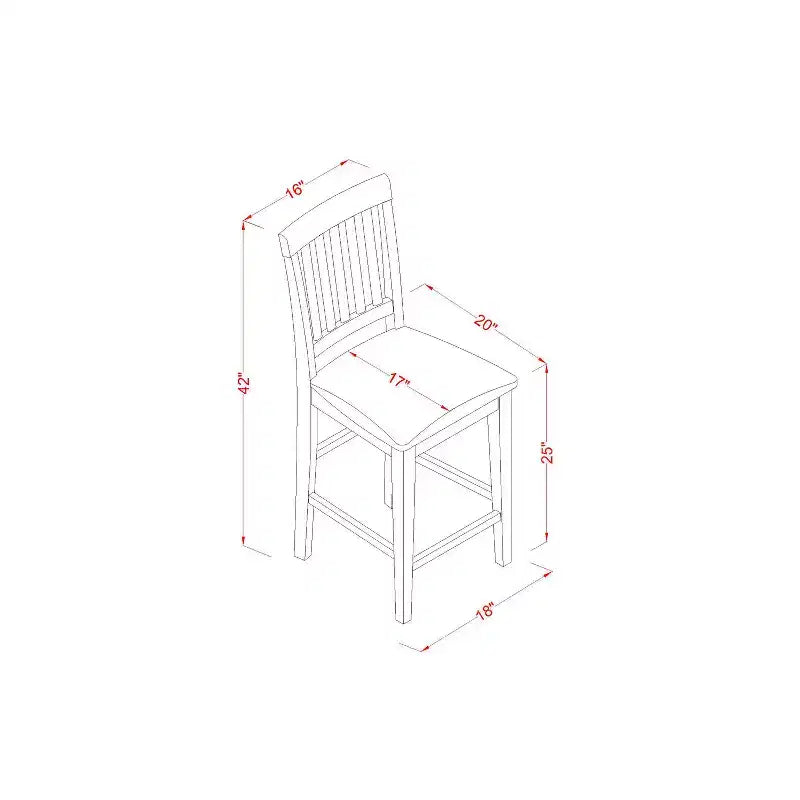 Ensemble table et tabourets de bar 3 pièces – Table à manger carrée et tabourets modernes – Sanzelize Design