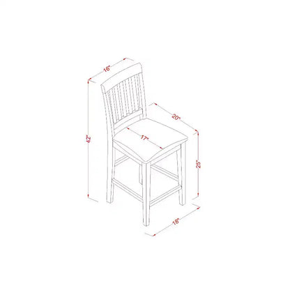 Ensemble table et tabourets de bar 3 pièces – Table à manger carrée et tabourets modernes – Sanzelize Design