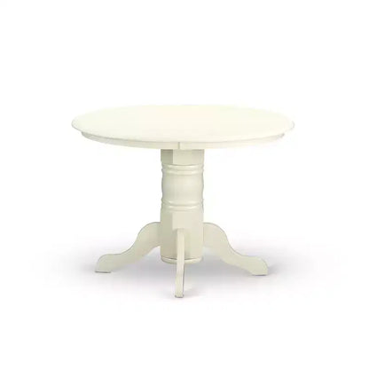 Ensemble de salle à manger 3 pièces, table carrée en bois massif au fini blanc lin et 2 chaises – Sanzelize Design