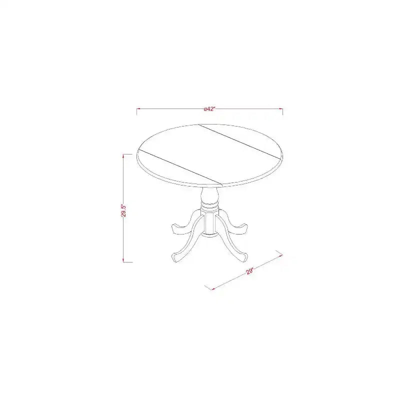 Table à manger ronde 3 pièces avec plateau en bois massif finition noire et 2 chaises Parson avec rallonge à rabat – Sanzelize Design