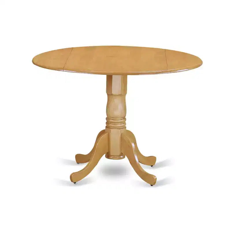 Ensemble de salle à manger rond 5 pièces: table de 107 cm avec abattants et 4 chaises Parsons - vert automne – Sanzelize Design