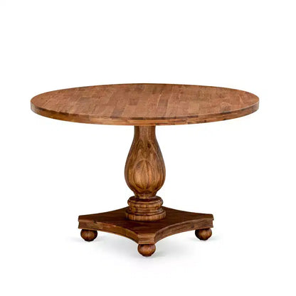 Table de salle à manger 7 pièces avec plateau en bois massif finition chêne naturel et 6 chaises Parson – Sanzelize Design
