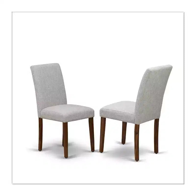 Table de salle à manger 7 pièces avec plateau en bois massif finition chêne naturel et 6 chaises Parson – Sanzelize Design