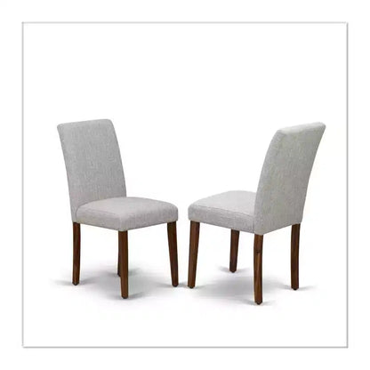 Table de salle à manger 7 pièces avec plateau en bois massif finition chêne naturel et 6 chaises Parson – Sanzelize Design