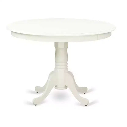 Ensemble de salle à manger 3 pièces Côtier - Table ronde et 2 chaises Parsons - Blanc lin et bleu layette – Sanzelize Design