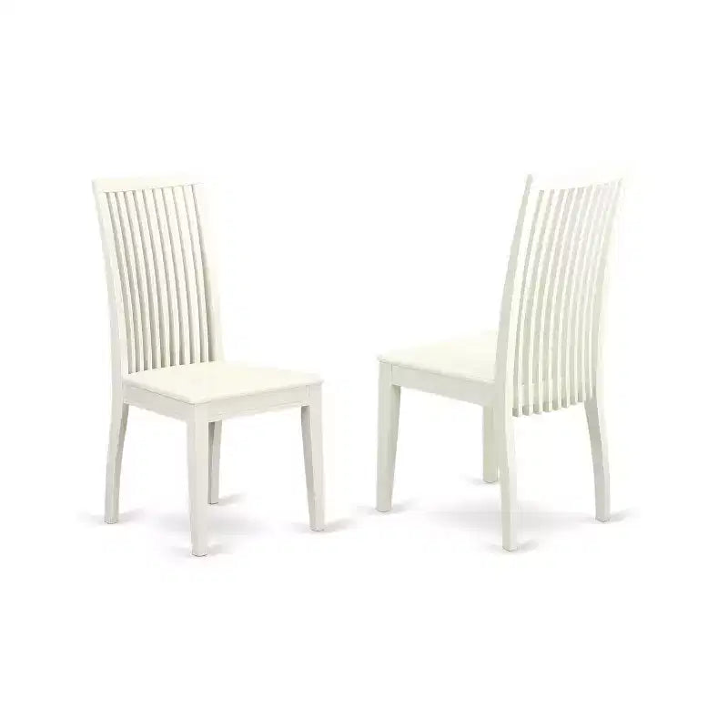 Table à manger 5 pièces rectangulaire avec plateau en bois massif finition lin blanc, 2 bancs et 2 chaises – Sanzelize Design