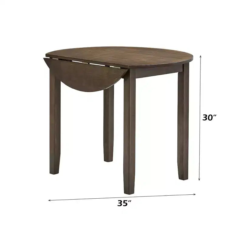 Ensemble de salle à manger 3 pièces Xelina en bois d'hévéa rustique avec table à abattants et chaises rembourrées – Sanzelize Design