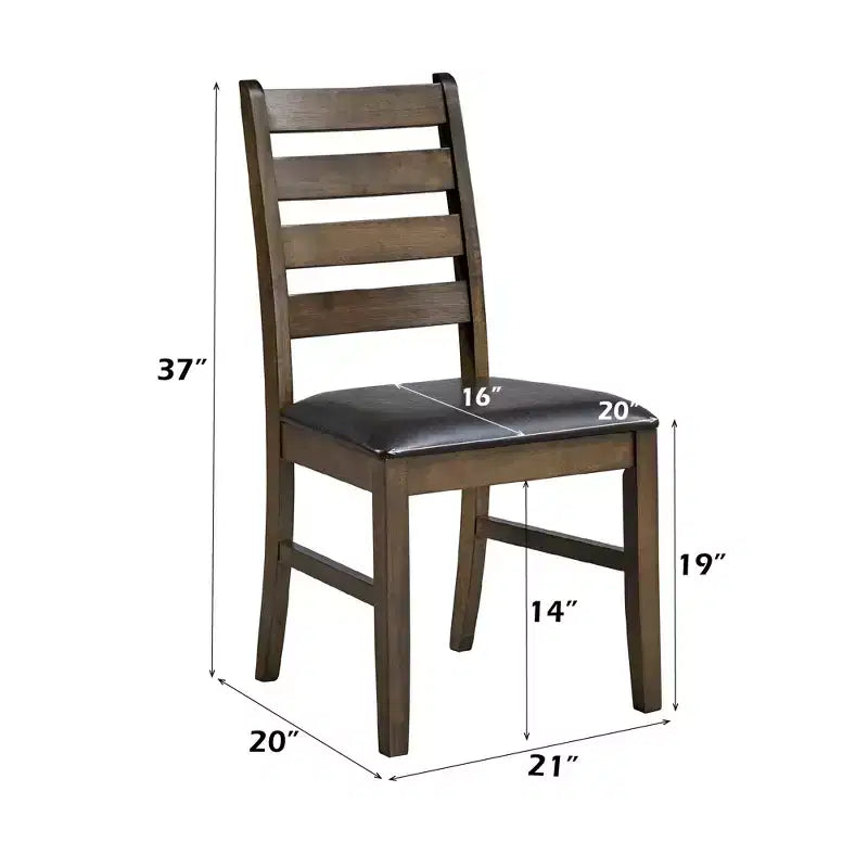 Ensemble de salle à manger 3 pièces Xelina en bois d'hévéa rustique avec table à abattants et chaises rembourrées – Sanzelize Design