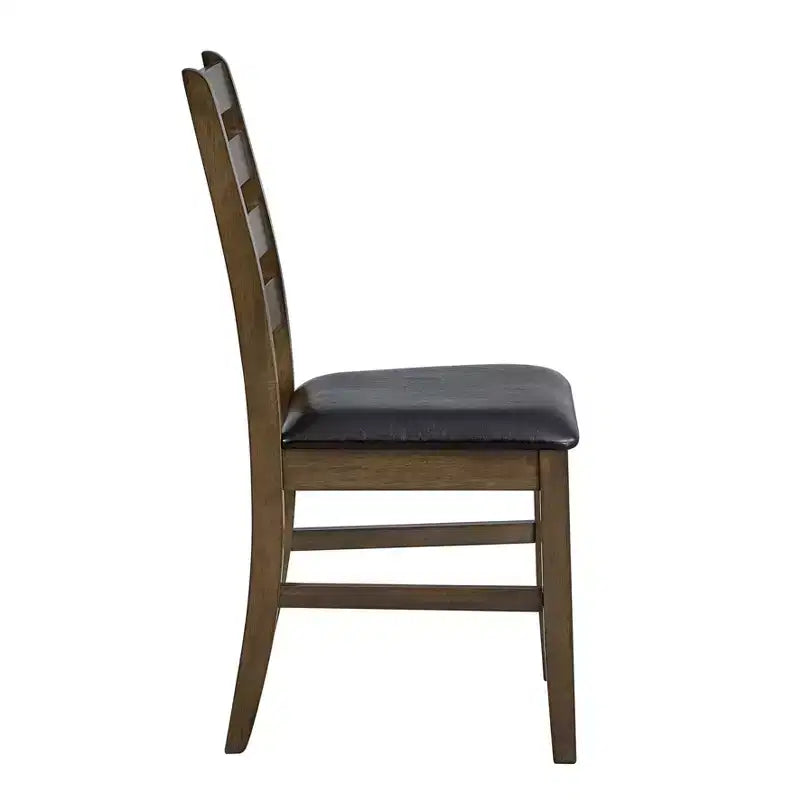 Ensemble de salle à manger 3 pièces Xelina en bois d'hévéa rustique avec table à abattants et chaises rembourrées – Sanzelize Design