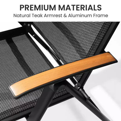 Ensemble de salle à manger d'extérieur extensible avec cadre en aluminium et fauteuils de salle à manger pliants – Sanzelize Design