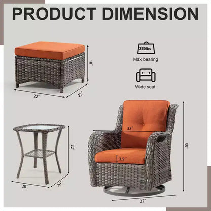 Ensemble de sièges 5 pièces Osage avec coussins – Sanzelize Design