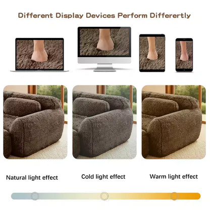 Canapé en peluche douce désossé de 378 cm, éponge HD 32D, conception ergonomique, emballage sous vide, combinaison libre – Sanzelize Design