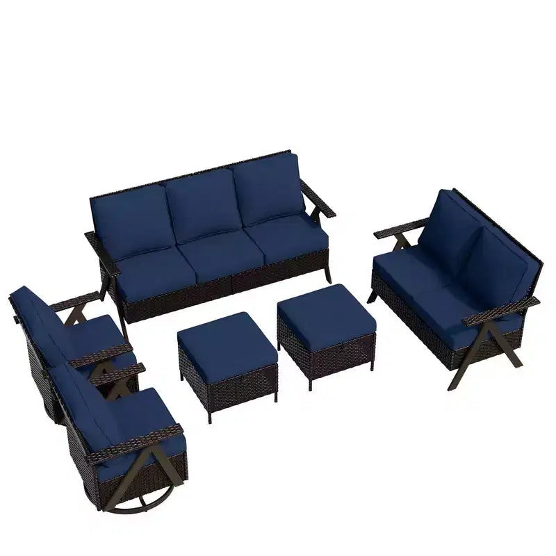 Ensemble de sièges d'extérieur Premium: canapé 3 places, double méridienne – Sanzelize Design