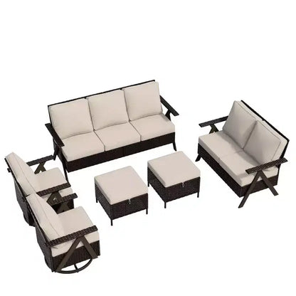 Ensemble de sièges d'extérieur Premium: canapé 3 places, double méridienne – Sanzelize Design