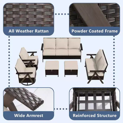 Ensemble de sièges d'extérieur Premium: canapé 3 places, double méridienne – Sanzelize Design