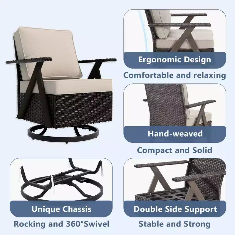 Ensemble de sièges d'extérieur Premium: canapé 3 places, double méridienne – Sanzelize Design