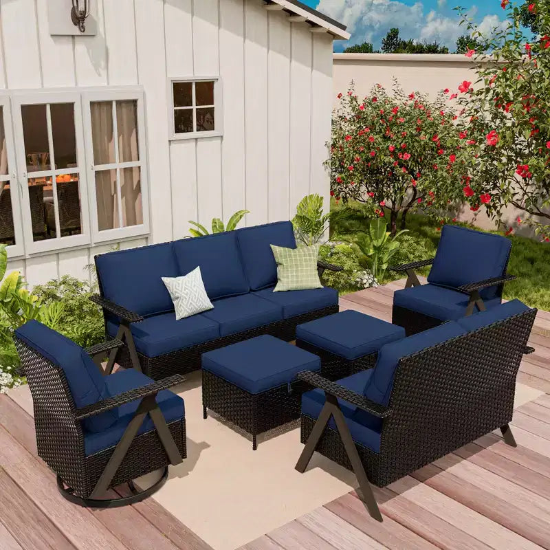 Ensemble de sièges d'extérieur Premium: canapé 3 places, double méridienne – Sanzelize Design