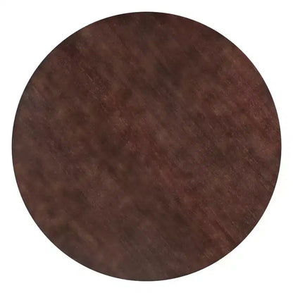 Ensemble de salle à manger rond 5 pièces en bois avec pieds de forme spéciale et dossier de chaise évidé au design – Sanzelize Design