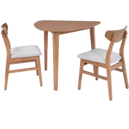 Ensemble de table moderne 3 pièces Delgado avec 2 chaises en bois courbé – Sanzelize Design