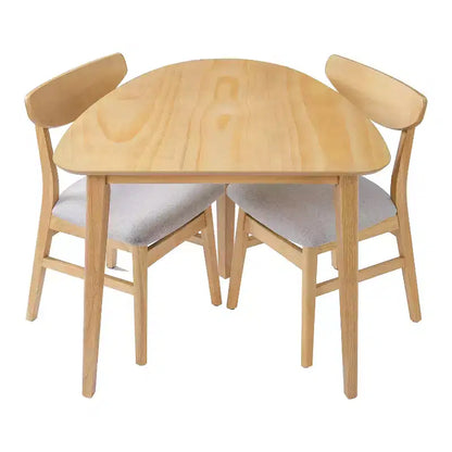 Ensemble de table moderne 3 pièces Delgado avec 2 chaises en bois courbé – Sanzelize Design