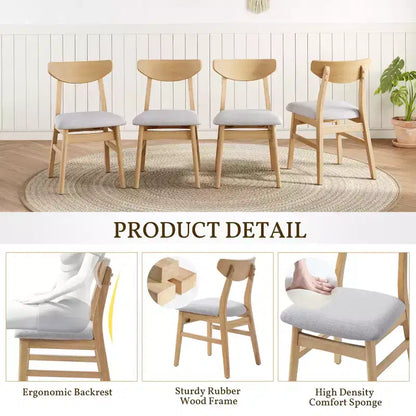 Ensemble de table moderne 3 pièces Delgado avec 2 chaises en bois courbé – Sanzelize Design
