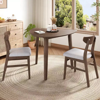 Ensemble de table moderne 3 pièces Delgado avec 2 chaises en bois courbé – Sanzelize Design