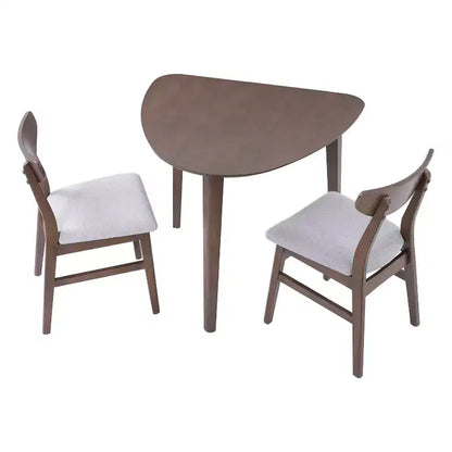 Ensemble de table moderne 3 pièces Delgado avec 2 chaises en bois courbé – Sanzelize Design
