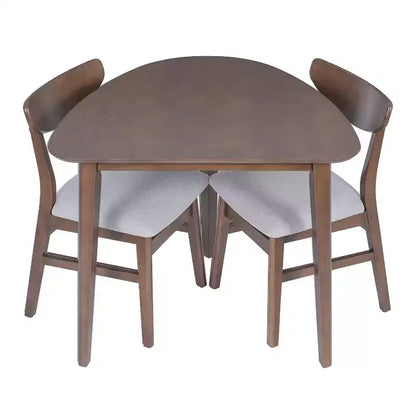 Ensemble de table moderne 3 pièces Delgado avec 2 chaises en bois courbé – Sanzelize Design