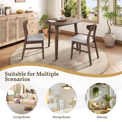 Ensemble de table moderne 3 pièces Delgado avec 2 chaises en bois courbé – Sanzelize Design