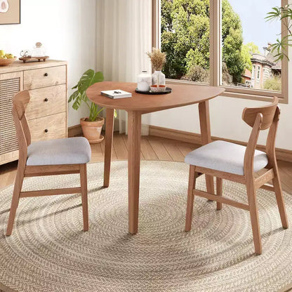 Ensemble de table moderne 3 pièces Delgado avec 2 chaises en bois courbé – Sanzelize Design