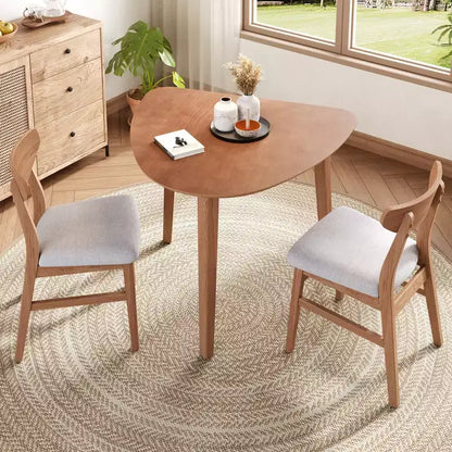 Ensemble de table moderne 3 pièces Delgado avec 2 chaises en bois courbé – Sanzelize Design
