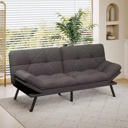 Canapé-futon 180 cm en mousse à mémoire de forme avec coussin détachable, canapé-lit futon convertible – Sanzelize Design