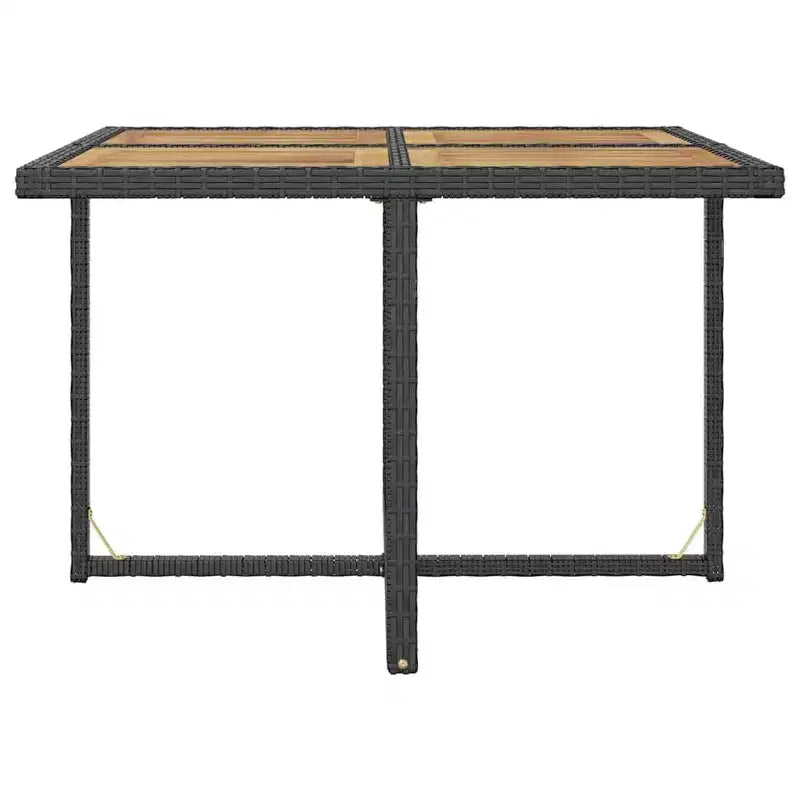 Salon de Jardin Ensemble Table et Chaises Extérieur en Résine Tressée et Bois d'Acacia – Sanzelize Design